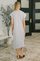 Sweet Like That Casual Dress in Heather Grey - Charming Charlie