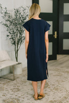 Sweet Like That Casual Dress in Navy - Charming Charlie