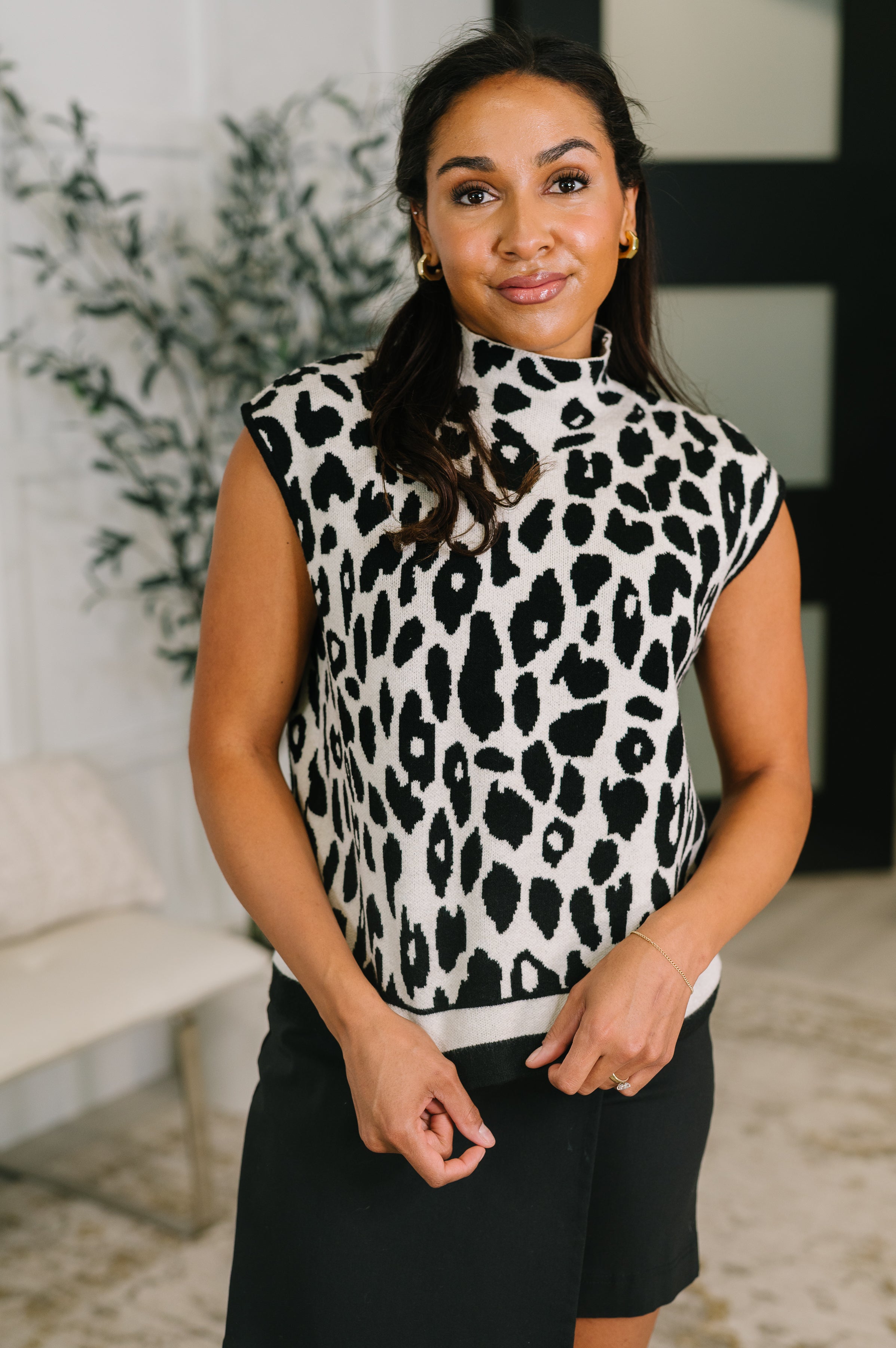 Sweet Temptations High Neck Sweater Knit Blouse - Charming Charlie