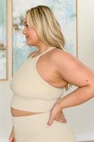 Sweet Thang Cropped Tank in Seashell - Charming Charlie