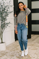 Sweet as Pie Color Block Relaxed Long Sleeve - Charming Charlie