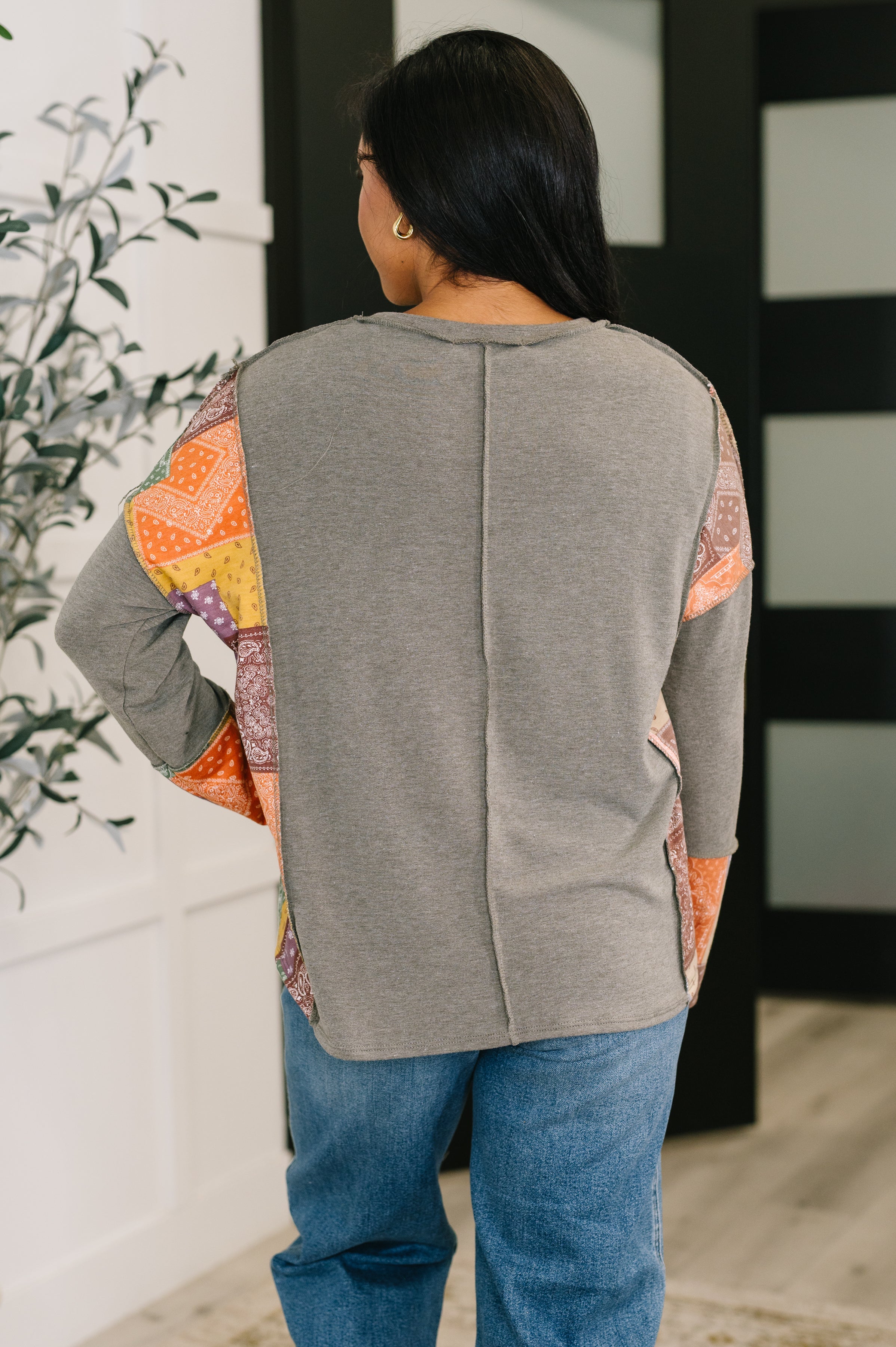 Sweet as Pie Color Block Relaxed Long Sleeve - Charming Charlie