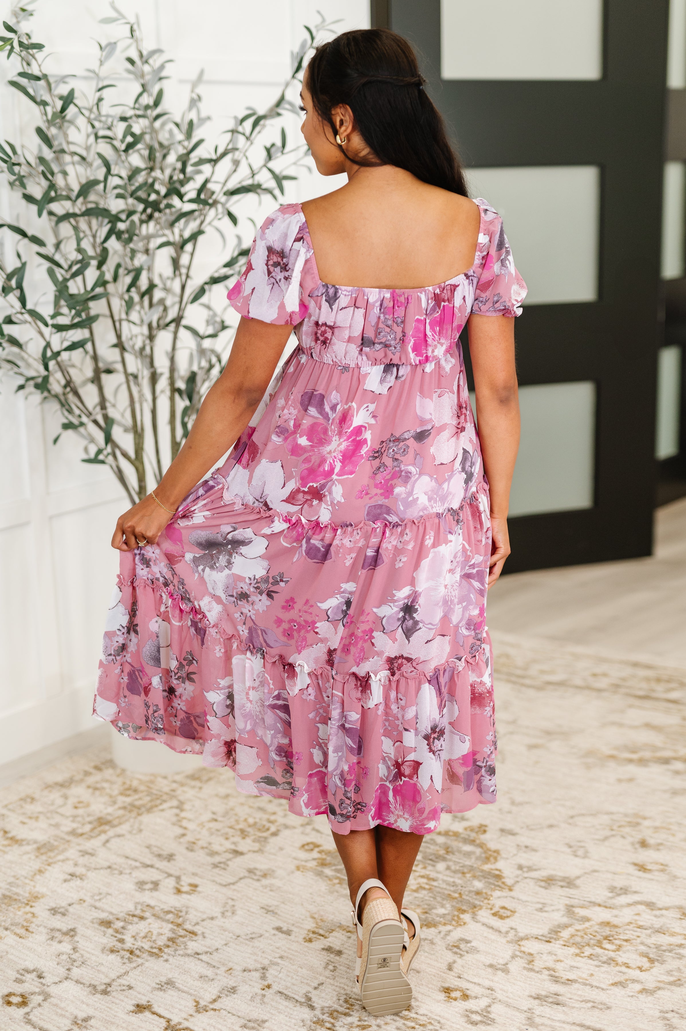 white christmas dresses Sweetheart Club Square Neck Floral Dress – Charming Charlie