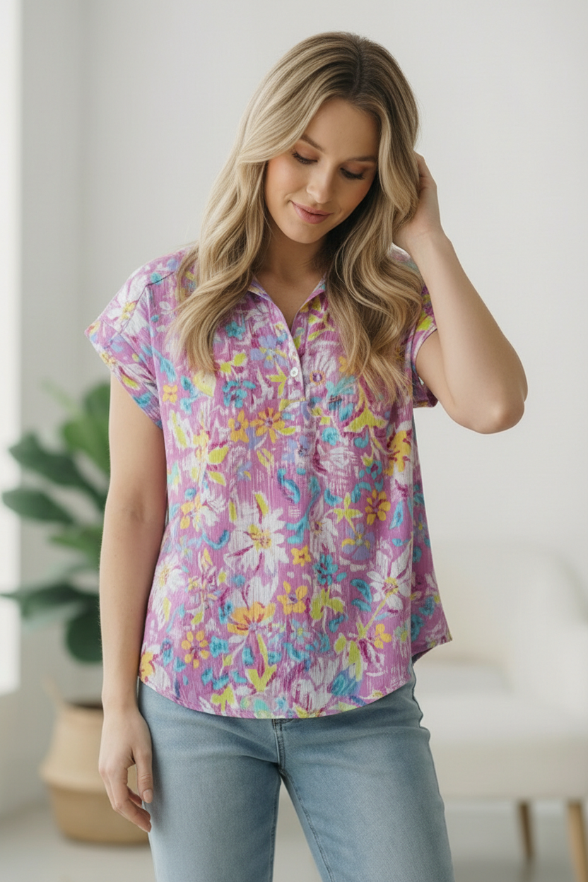 A Sweet Escape Floral Blouse - Charming Charlie