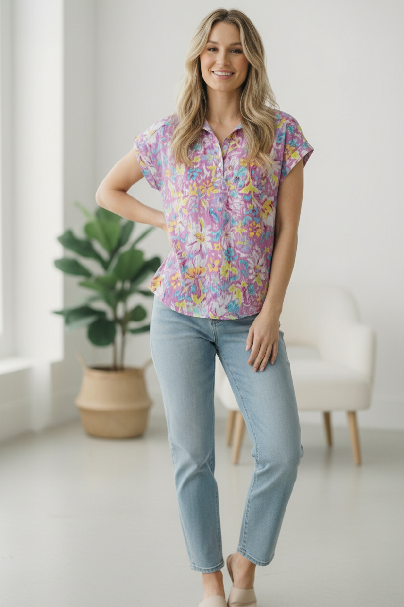 A Sweet Escape Floral Blouse - Charming Charlie