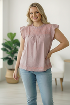 My Dusty Rose Darling Embroidered Blouse - Charming Charlie