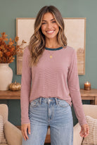 Stripe It Up Long Sleeve Tee in Red - Charming Charlie