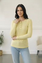 Lemon Gum Drop Lounge Henley - Charming Charlie