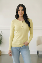 Lemon Gum Drop Lounge Henley - Charming Charlie