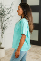 Take It Easy Slouchy Tee in Mint - Charming Charlie