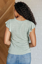 Take It In Flutter Sleeve Top - Charming Charlie