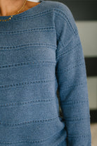 Take My Time Boatneck Textured Long Sleeve - Charming Charlie