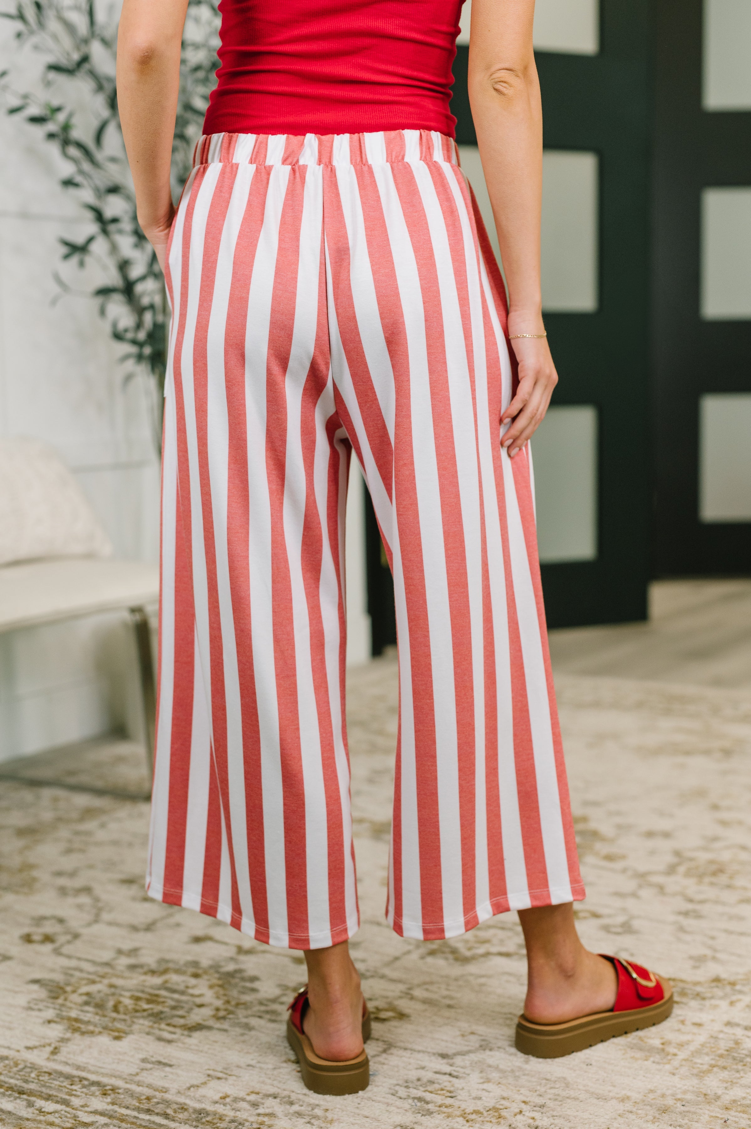 Take Your Time High Waisted Wide Leg Bottoms - Charming Charlie