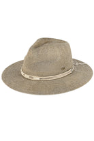 Taupe C.C Hard Shaped Panama Hat is made with high-quality materials and a unique shaping technique. The result is a stylish and durable hat perfect for any outdoor event. Its rigid structure allows for protection against sun and wind, while its sleek design complements any outfit.