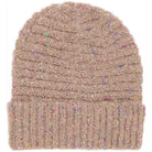 Taupe Confetti Boucle Knit Cuff Beanie offers expert-level warmth and style with its textured boucle knit fabric. Designed for a secure, comfortable fit, the cuffed edge provides additional insulation around the forehead and ears. This beanie’s subtle confetti pattern adds visual interest without overwhelming your look, making it a versatile accessory for both outdoor activities and casual wear in cooler climates. Durable and soft, it’s a refined choice for those seeking functional winter headwear. 
