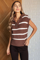 Tea Service 1/4 Zip Sleeveless Sweater - Charming Charlie
