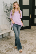 Thanks To You Relaxed Tee in Lilac - Charming Charlie