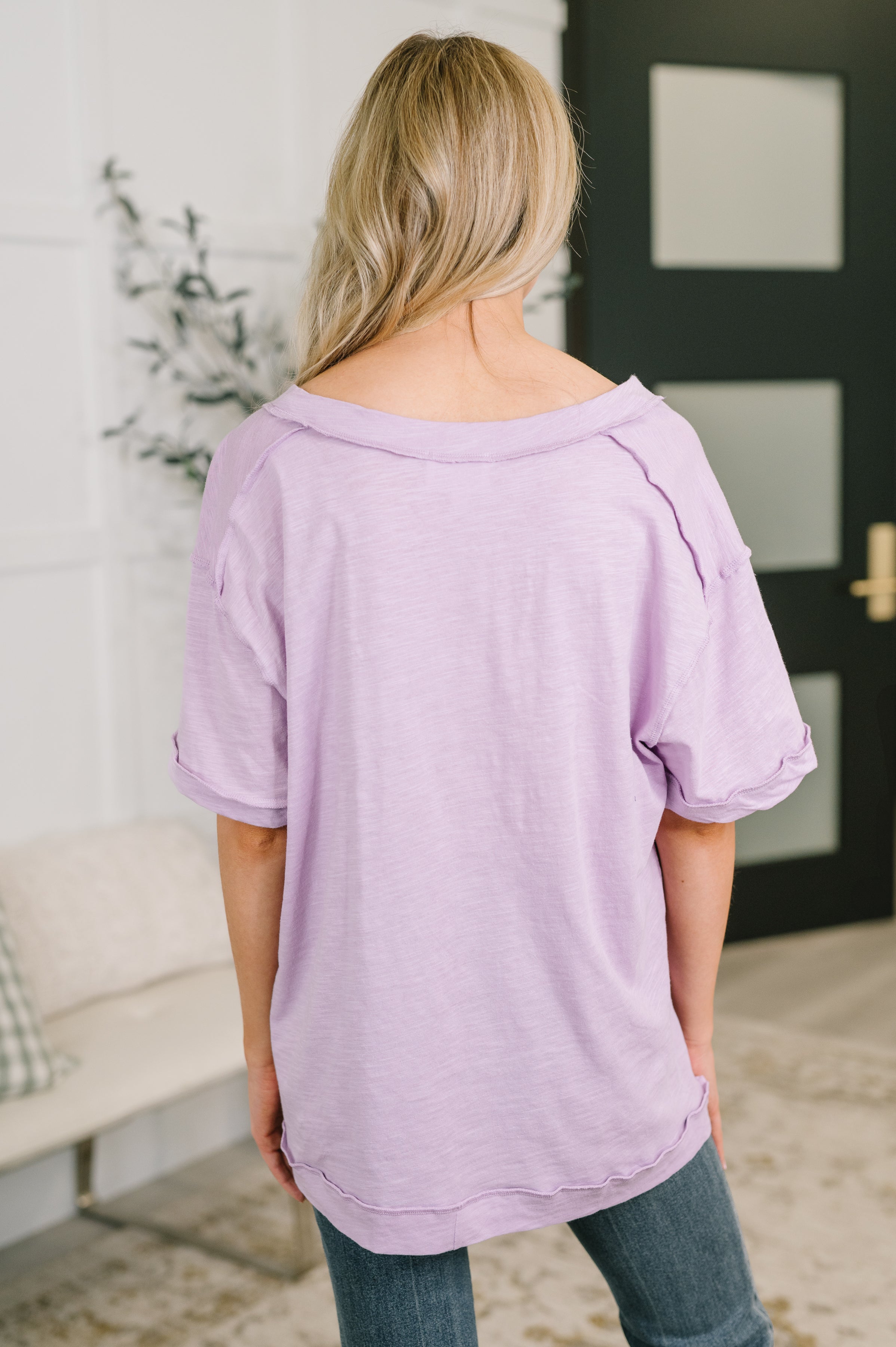 Thanks To You Relaxed Tee in Lilac - Charming Charlie