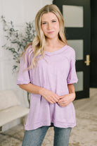 Thanks To You Relaxed Tee in Lilac - Charming Charlie
