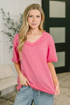 Thanks To You Relaxed Tee in Pink - Charming Charlie