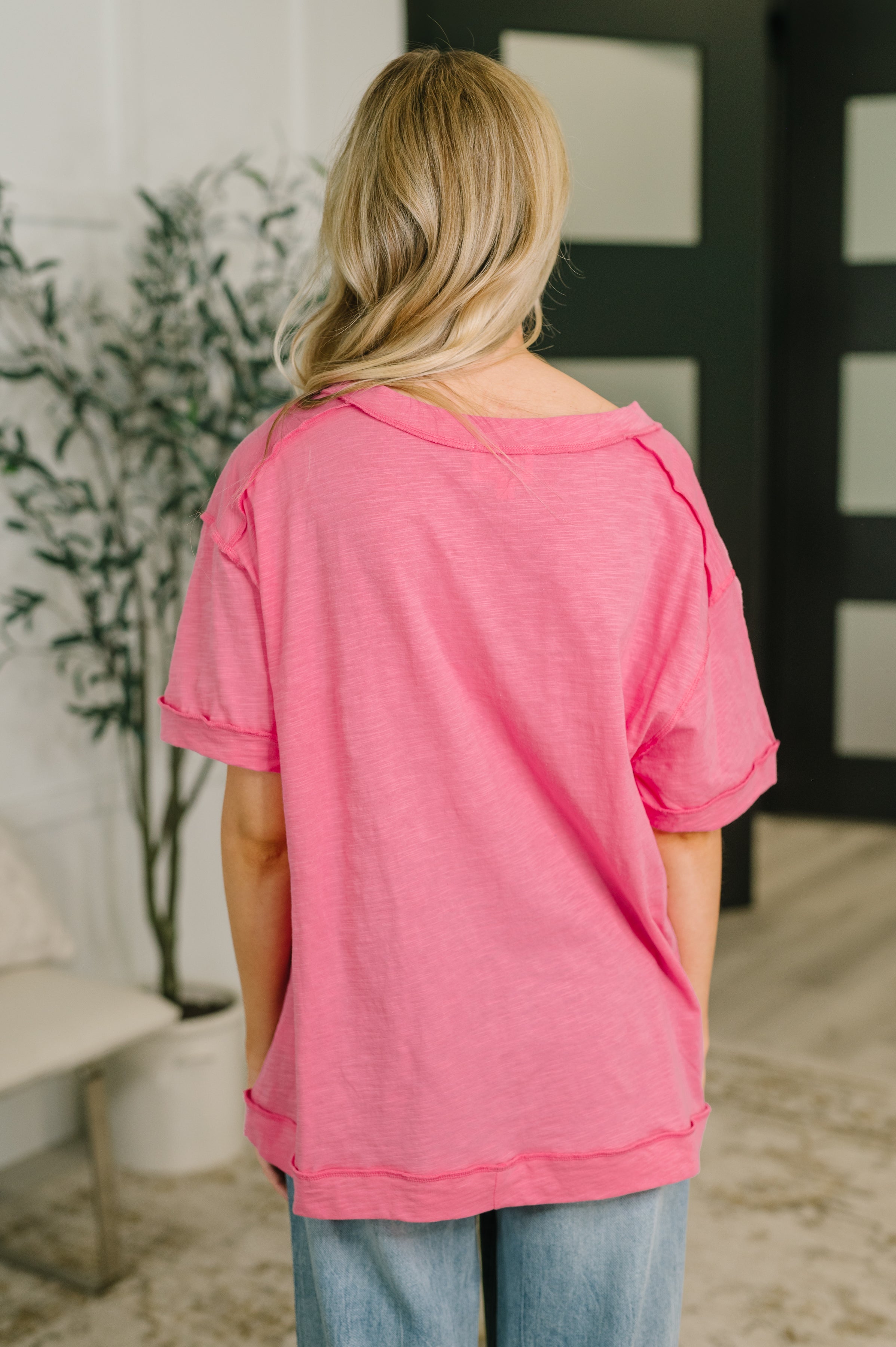 Thanks To You Relaxed Tee in Pink - Charming Charlie