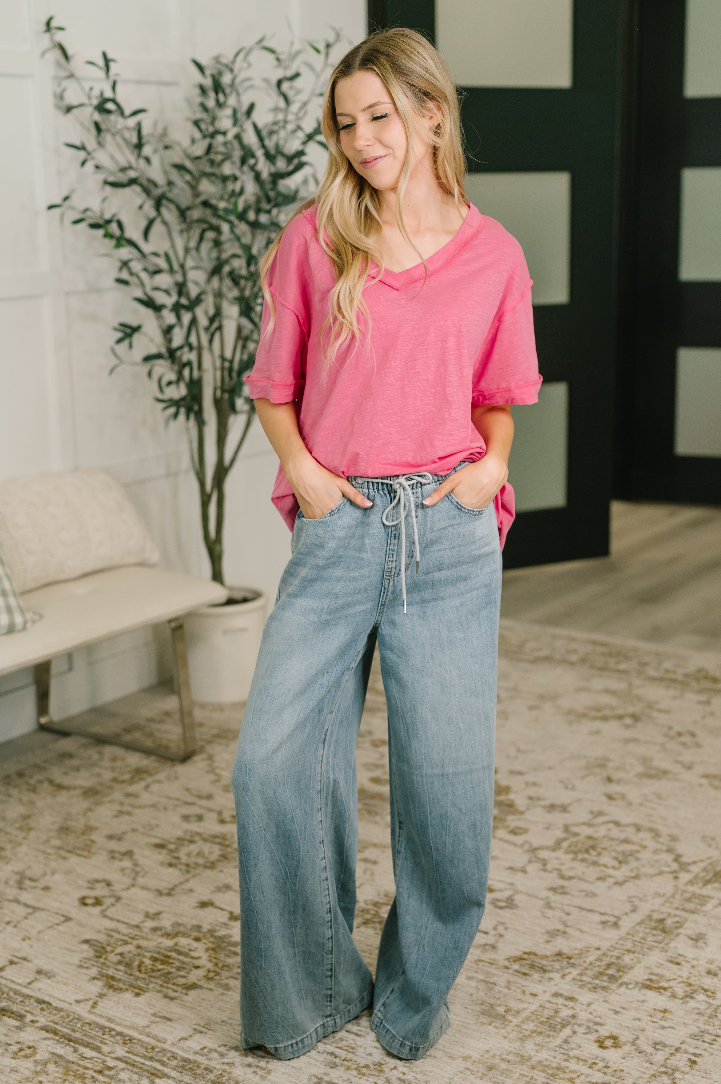 Thanks To You Relaxed Tee in Pink - Charming Charlie