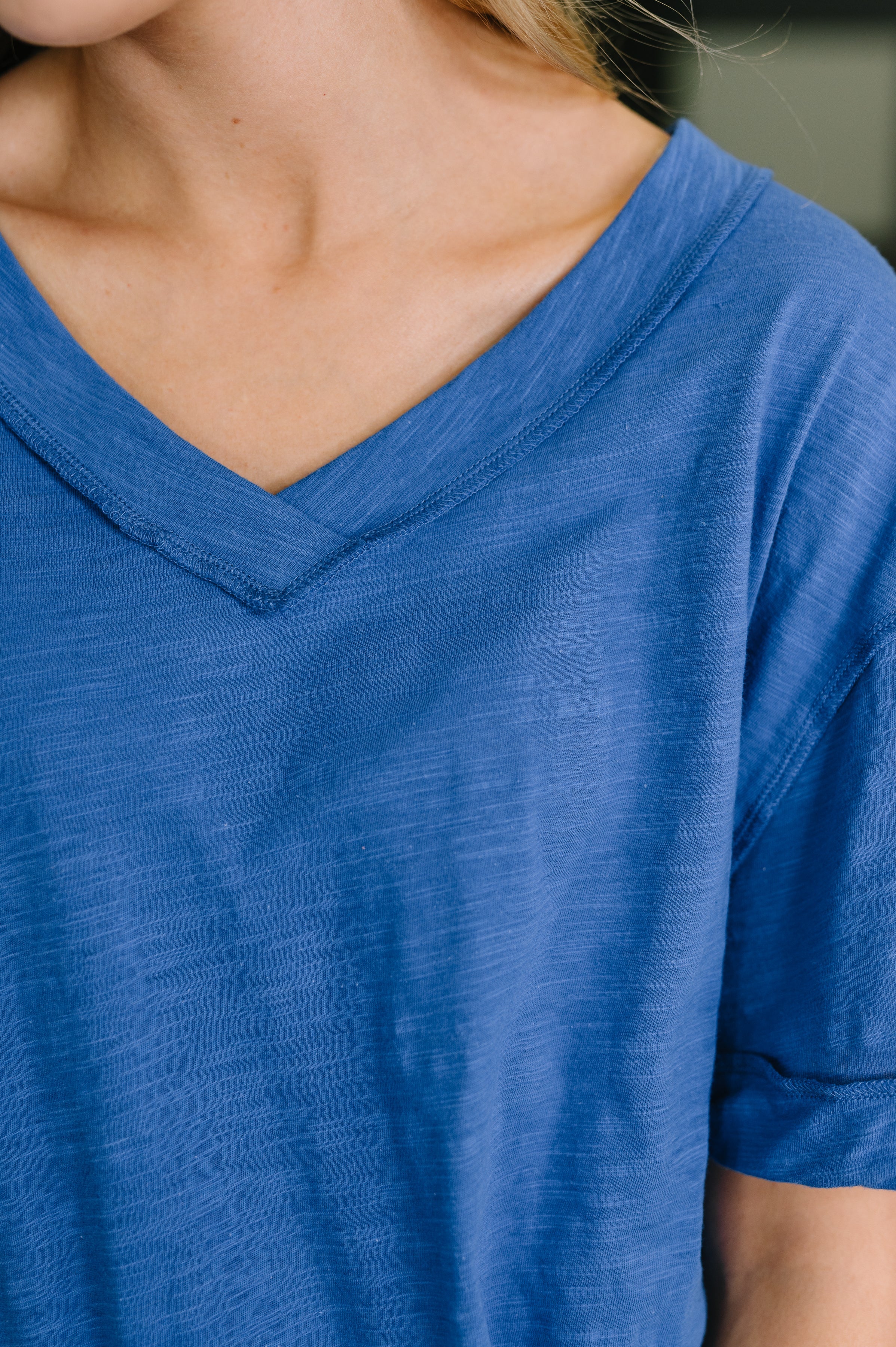 Thanks To You Relaxed Tee in Royal Blue - Charming Charlie