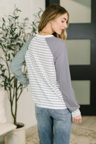 That's What I Like Raglan Patchwork Long Sleeve Top - Charming Charlie