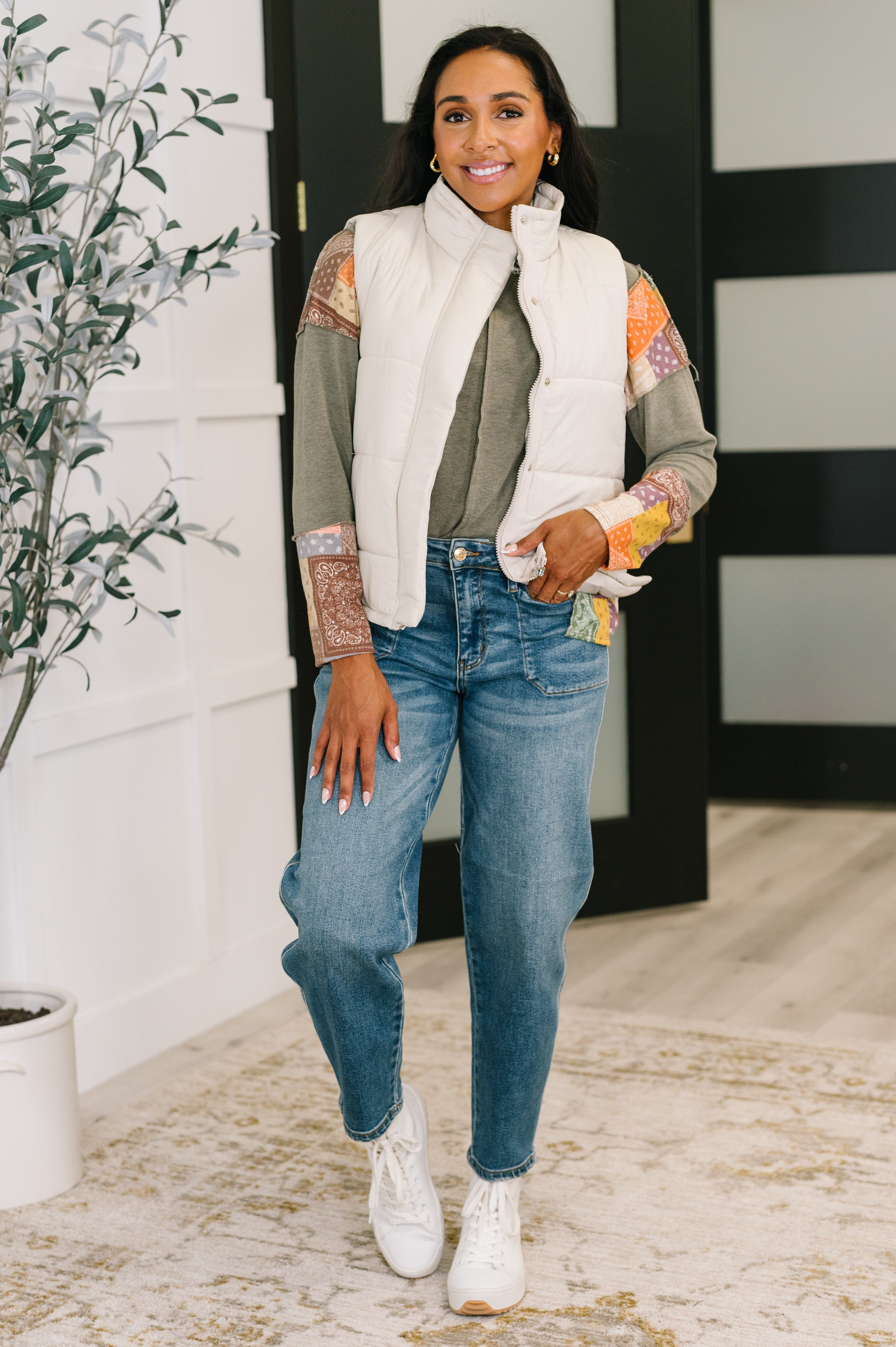 Sweet as Pie Color Block Relaxed Long Sleeve - Charming Charlie