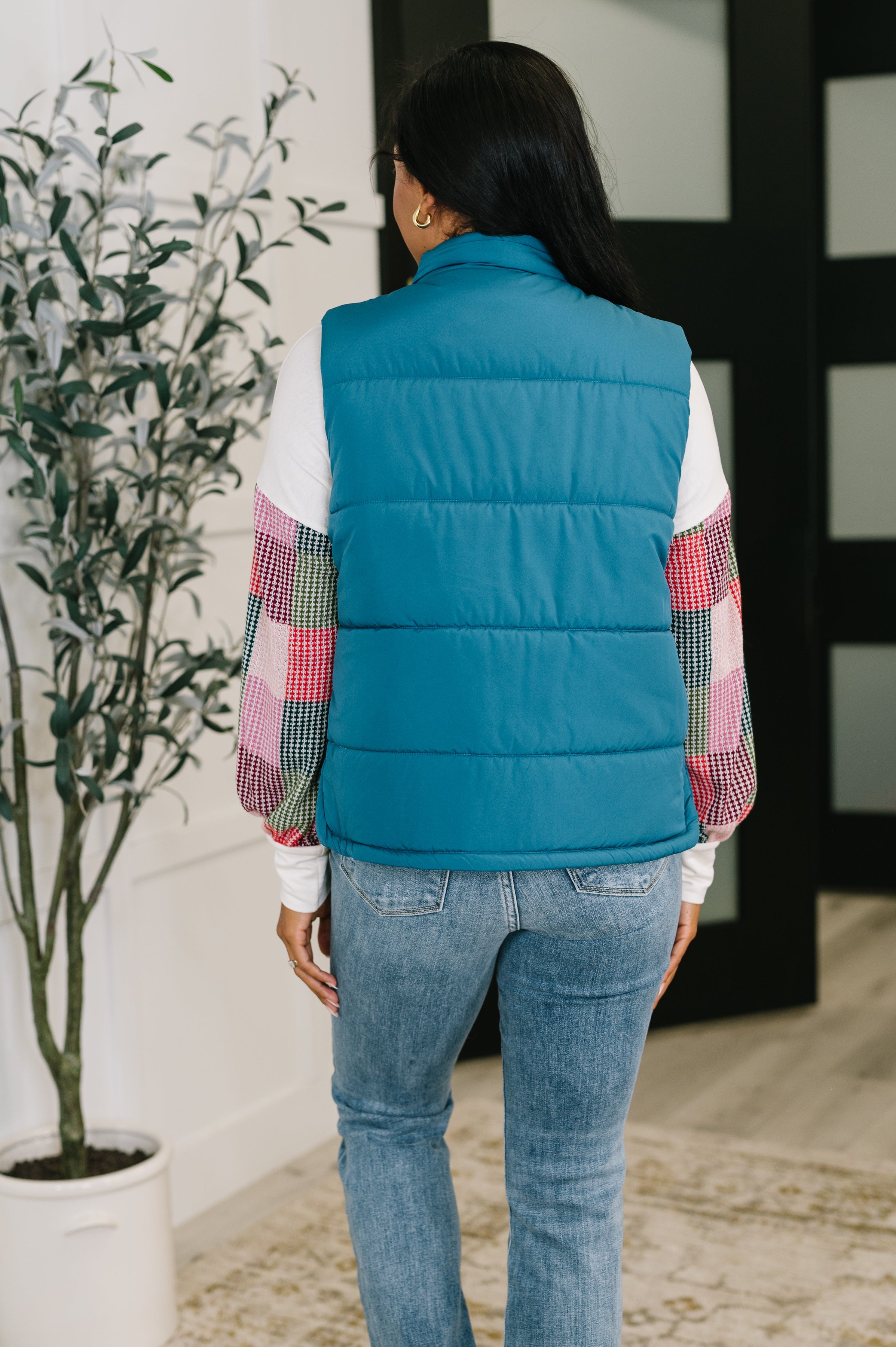 That's What I'm Talkin' About Puffer Vest in Teal - Charming Charlie