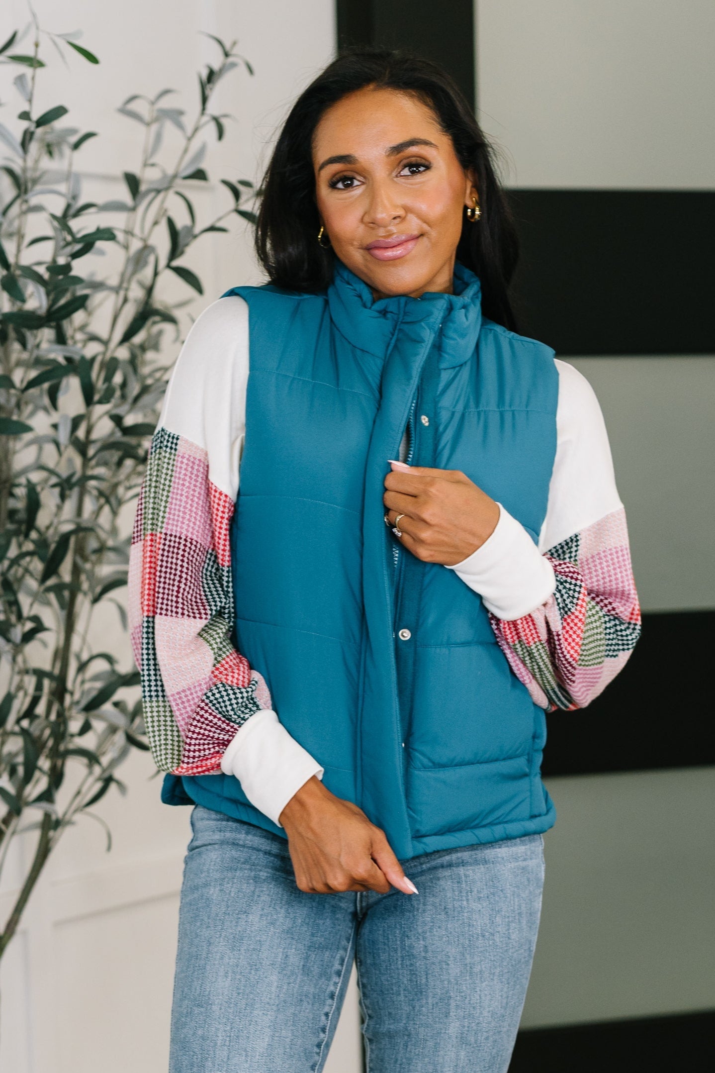 That's What I'm Talkin' About Puffer Vest in Teal - Charming Charlie