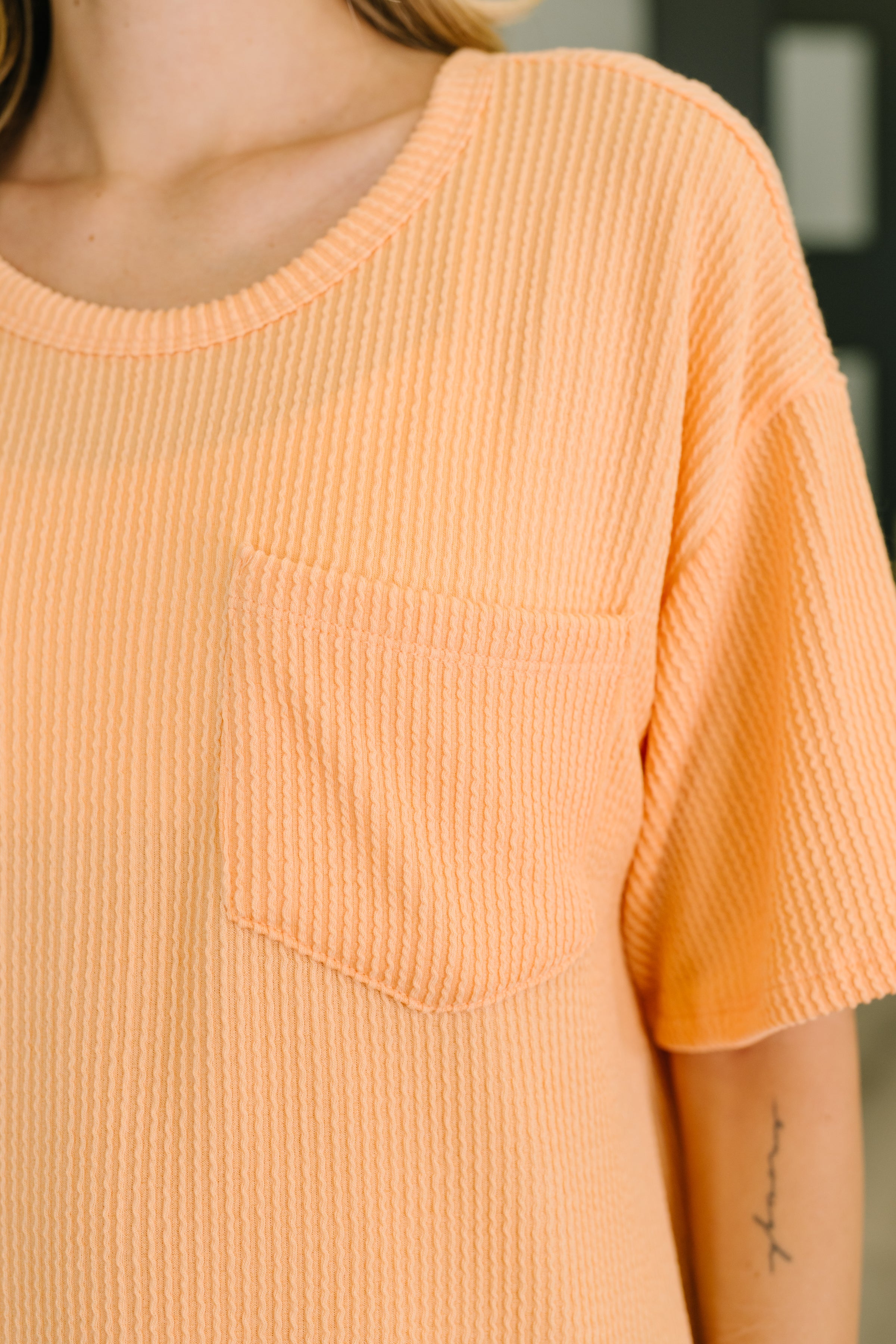 The Go-To Tee in Apricot Bliss - Charming Charlie