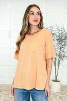 The Go-To Tee in Apricot Bliss - Charming Charlie