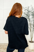 The Layback Relaxed Basic Tee in Black - Charming Charlie