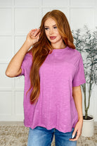 The Layback Relaxed Basic Tee in Hot Magenta - Charming Charlie
