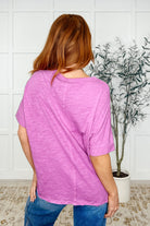 The Layback Relaxed Basic Tee in Hot Magenta - Charming Charlie