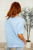 The Layback Relaxed Basic Tee in Light Blue - Charming Charlie