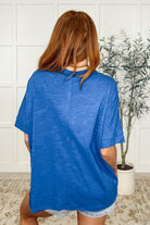 The Layback Relaxed Basic Tee in Royal Blue - Charming Charlie