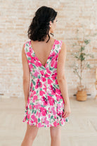 The Sun's Been Quite Kind V-Neck Dress in Pink - Charming Charlie