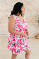 The Sun's Been Quite Kind V-Neck Dress in Pink - Charming Charlie