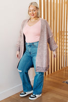 The Way It Was Cardigan in Mauve - Charming Charlie