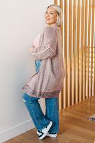 The Way It Was Cardigan in Mauve - Charming Charlie