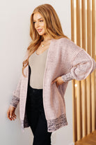 The Way It Was Cardigan in Mauve - Charming Charlie