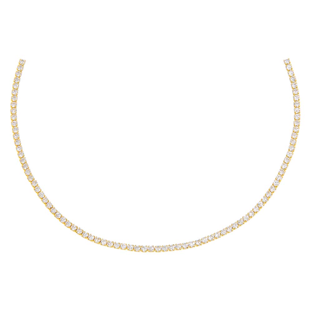 Gold Thin Tennis Choker - Adina's Jewels