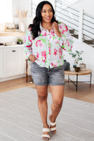 Thinking On It Open Back Floral Top - Charming Charlie