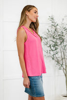 Thread Lightly Ribbed Knit Tank in Strawberry Pink - Charming Charlie