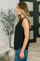 Thread Theory Round Neck Tank in Black - Charming Charlie