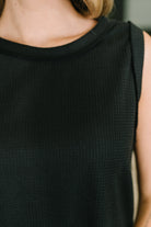 Thread Theory Round Neck Tank in Black - Charming Charlie