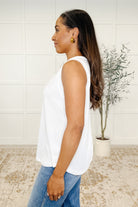 Thread Theory Round Neck Tank in Ivory - Charming Charlie