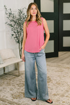 Thread Theory Round Neck Tank in Pink - Charming Charlie
